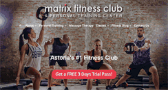 Desktop Screenshot of matrixfitnessclub.com