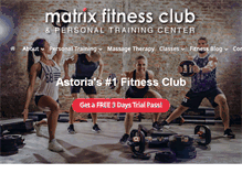 Tablet Screenshot of matrixfitnessclub.com